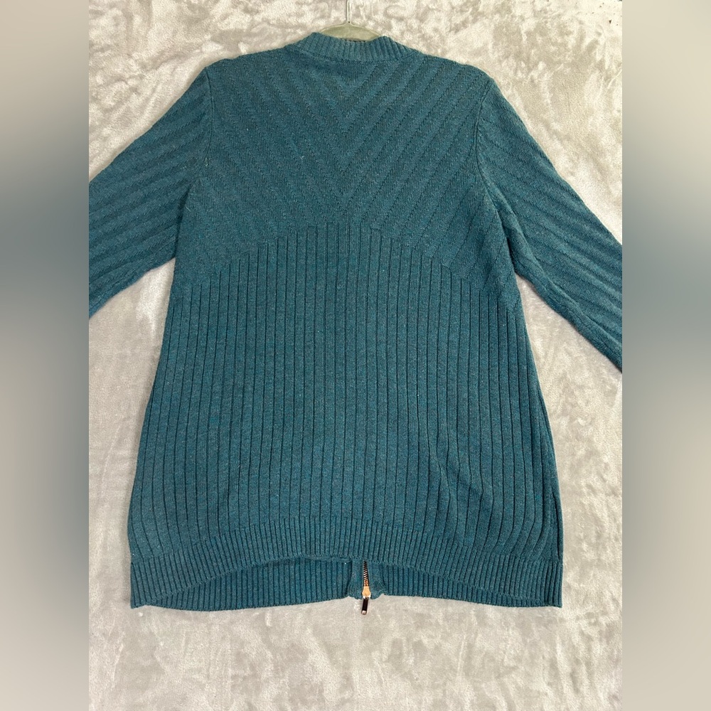 J.Jill wool blend double zipper cable knit sweater - Picture 10 of 12